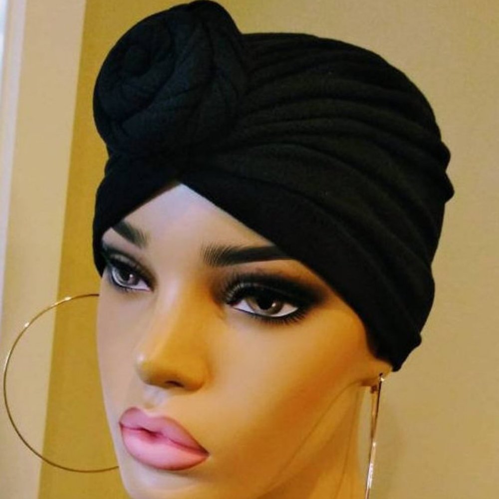 women Pre-tied Head Wrap/Turban,Top Knot Turbans, Turban Hat, Pre-Tied H…